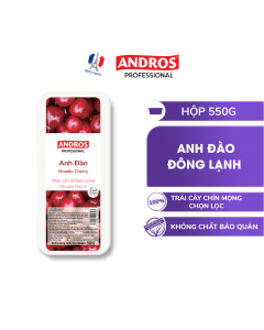 Cherry Đông Lạnh - Không chất bảo quản - Trái cây đông lạnh ANDROS IQF - 550g - [Chỉ giao HCM & Hà Nội]