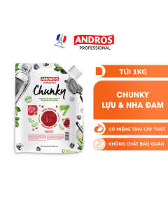Mứt Trái Cây Pha Chế Lựu & Nha Đam - Có miếng trái cây thật - ANDROS CHUNKY - 1kg
