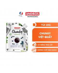 Mứt Trái Cây Pha Chế Việt Quất - Có miếng trái cây thật - ANDROS CHUNKY - 1kg