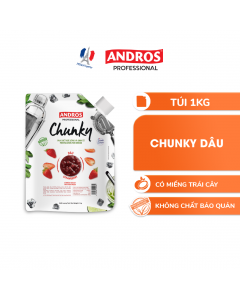 Mứt Trái Cây Pha Chế Dâu - Có miếng trái cây thật - ANDROS CHUNKY - 1kg
