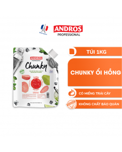 Mứt Trái Cây Pha Chế Ổi hồng - Có miếng trái cây thật - ANDROS CHUNKY - 1kg