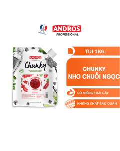 Mứt Trái Cây Pha Chế Nho Chuỗi Ngọc - Có miếng trái cây thật - ANDROS CHUNKY - 1kg