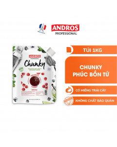 Mứt Trái Cây Pha Chế Phúc Bồn Tử - Có miếng trái cây thật - ANDROS CHUNKY - 1kg