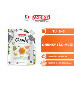Mứt Trái Cây Pha Chế Tắc Muối - Có miếng trái cây thật - ANDROS CHUNKY - 1kg