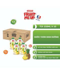 Combo 10 Túi Nước Thơm Dinh Dưỡng - Nước Ép Trái Cây Tự Nhiên - ANDROS FRUIT ME UP - 150ml x 5