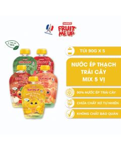 Combo 5 Túi Thạch Trái Cây Hỗn Hợp 5 Vị - 90% Nước Ép Trái Cây Thật - ANDROS FRUIT ME UP - 150ml x 5