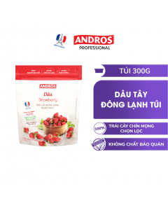 Dâu Đông Lạnh - Không chất bảo quản - Trái cây đông lạnh ANDROS IQF - 300g - [Chỉ giao HCM & Hà Nội]