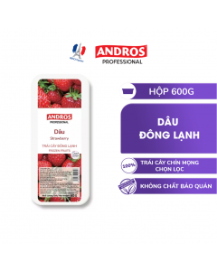 Dâu Đông Lạnh - Không chất bảo quản - Trái cây đông lạnh ANDROS IQF - 600g - [Chỉ giao HCM & Hà Nội]