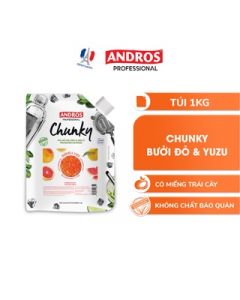 Mứt Trái Cây Pha Chế Bưởi đỏ & Yuzu - Có miếng trái cây thật - ANDROS CHUNKY - 1kg