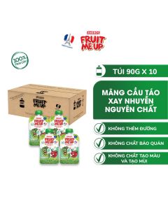 Combo 10 Túi Trái Cây Xay Nhuyễn Vị Mãng cầu táo - 100% trái cây thật - ANDROS FRUIT ME UP - 90gx10