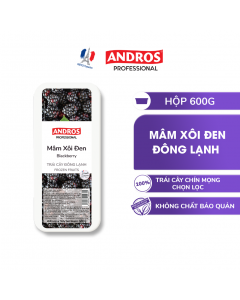 Mâm Xôi Đen Đông Lạnh - Không chất bảo quản - Trái cây đông lạnh ANDROS IQF - 600g - [Chỉ giao HCM & Hà Nội]