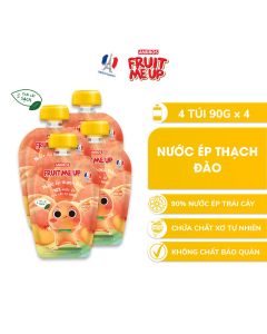 Combo 4 Túi Thạch Đào- 90% Nước Ép Trái Cây Thật - ANDROS FRUIT ME UP- 90gx4