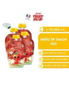 Combo 4 Túi Thạch Táo - 90% Nước Ép Trái Cây Thật - ANDROS FRUIT ME UP- 90gx4