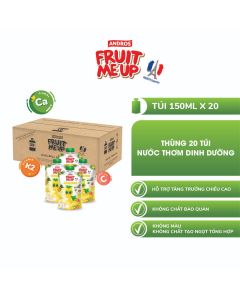 Thùng 20 Túi Nước Thơm Dinh Dưỡng - 100% trái cây thật - ANDROS FRUIT ME UP - 90gx4x5