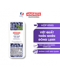 Việt Quất Thiên Nhiên Đông Lạnh - Không chất bảo quản - Trái cây đông lạnh ANDROS IQF - 650g - [Chỉ giao HCM & Hà Nội]